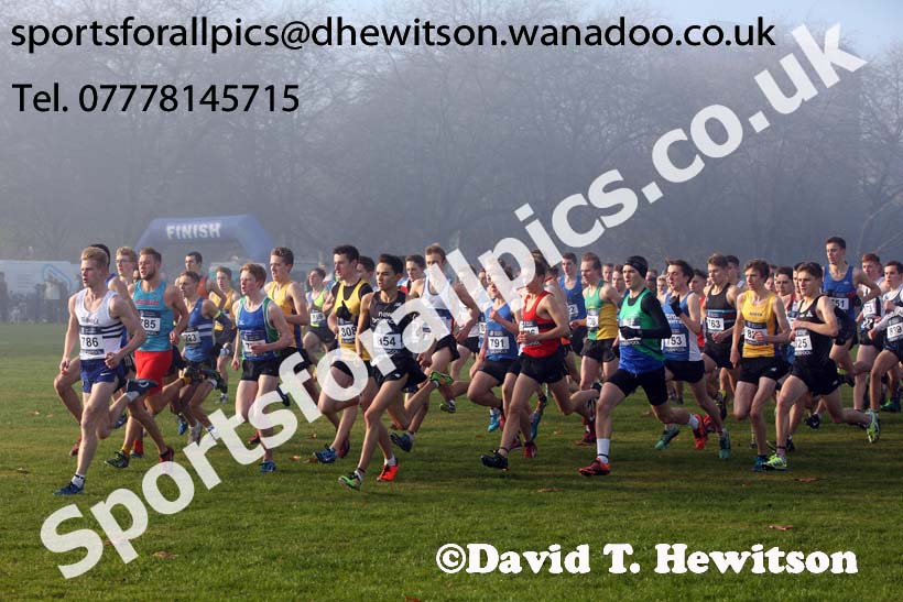 Junior men, European Cross Country Trials, Sefton Park, Liverpool. Photo: David T. Hewitson/Sports for All Pics